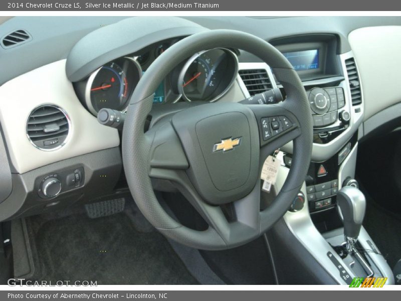 Silver Ice Metallic / Jet Black/Medium Titanium 2014 Chevrolet Cruze LS
