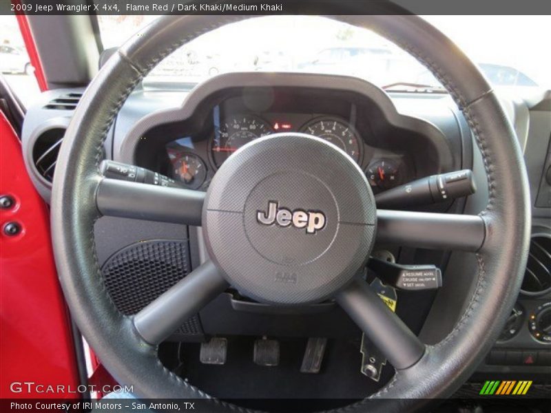 Flame Red / Dark Khaki/Medium Khaki 2009 Jeep Wrangler X 4x4