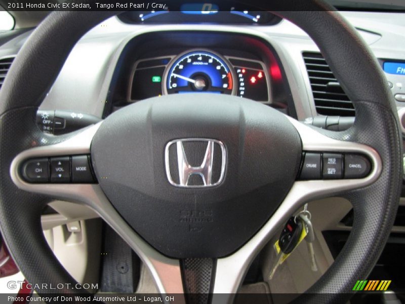 Tango Red Pearl / Gray 2011 Honda Civic EX Sedan