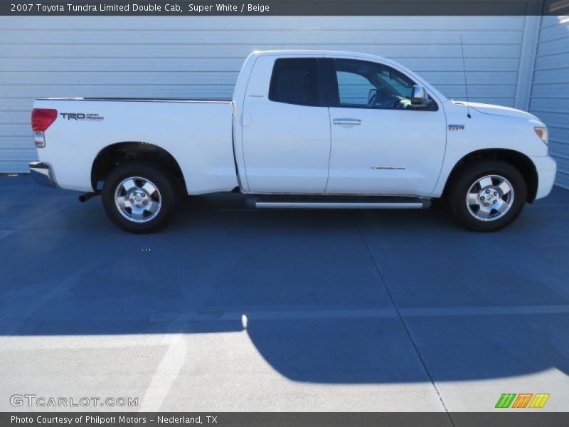 Super White / Beige 2007 Toyota Tundra Limited Double Cab