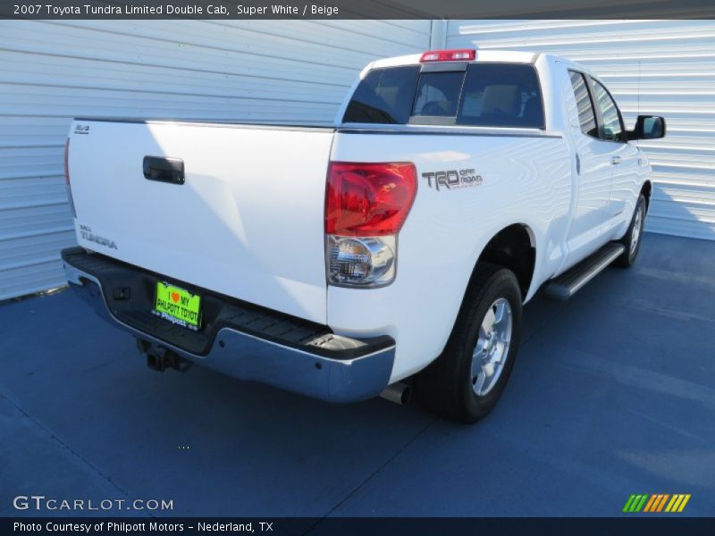 Super White / Beige 2007 Toyota Tundra Limited Double Cab