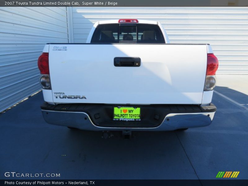 Super White / Beige 2007 Toyota Tundra Limited Double Cab