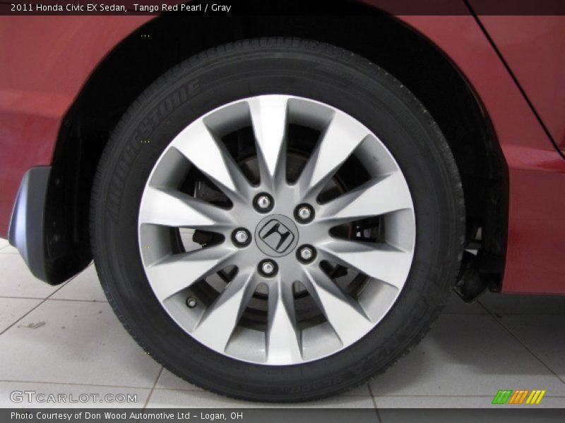 Tango Red Pearl / Gray 2011 Honda Civic EX Sedan