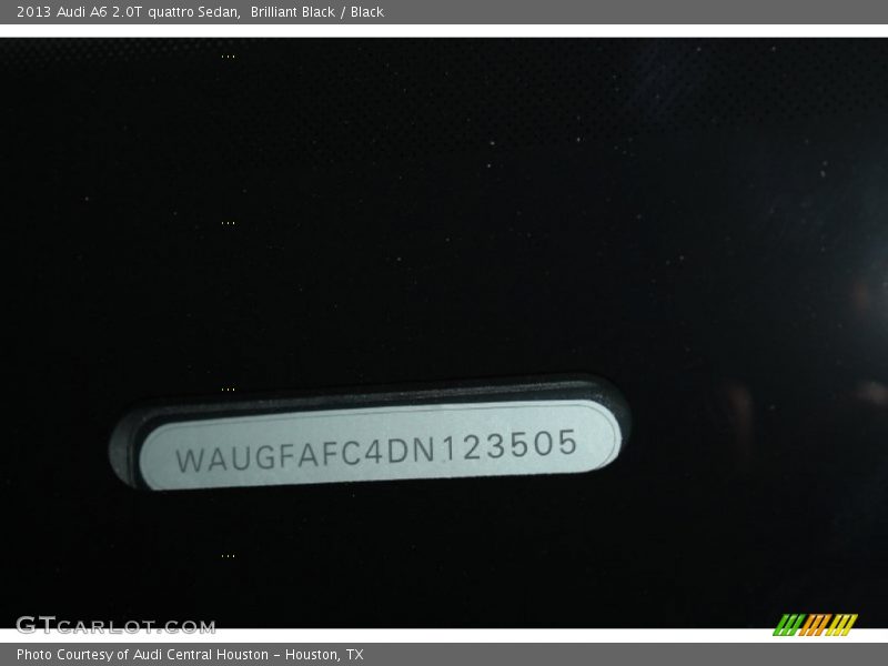 Brilliant Black / Black 2013 Audi A6 2.0T quattro Sedan