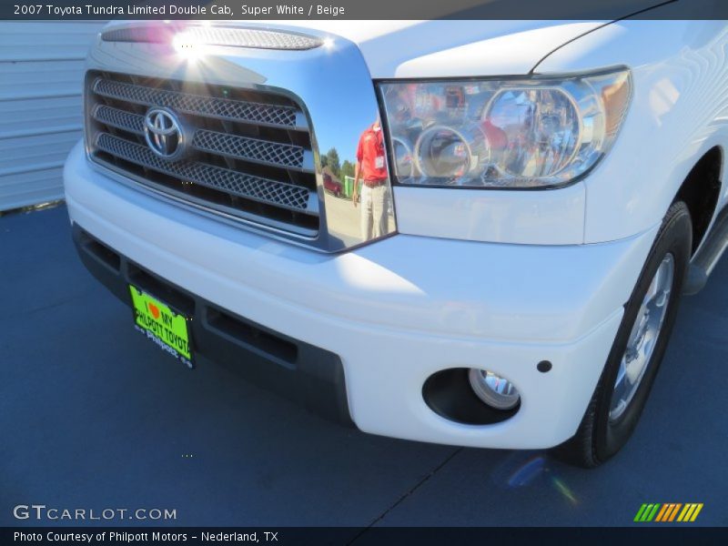 Super White / Beige 2007 Toyota Tundra Limited Double Cab