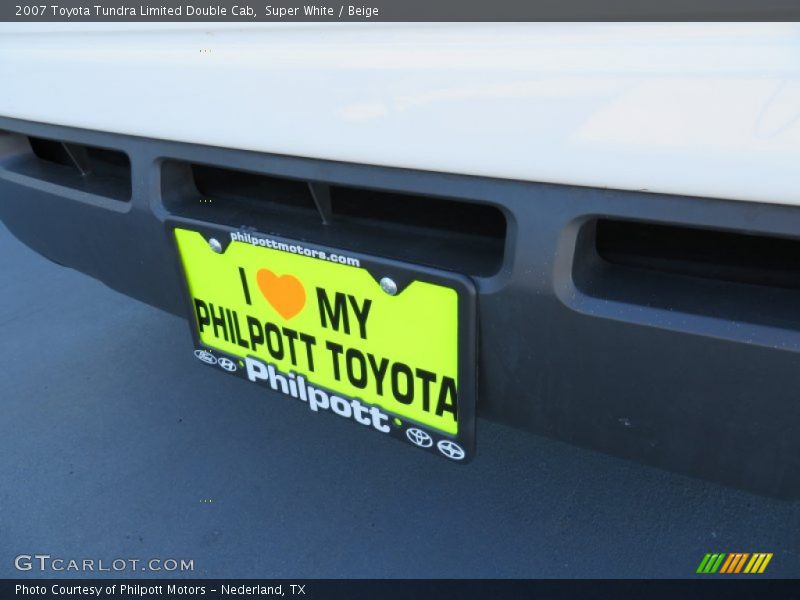 Super White / Beige 2007 Toyota Tundra Limited Double Cab