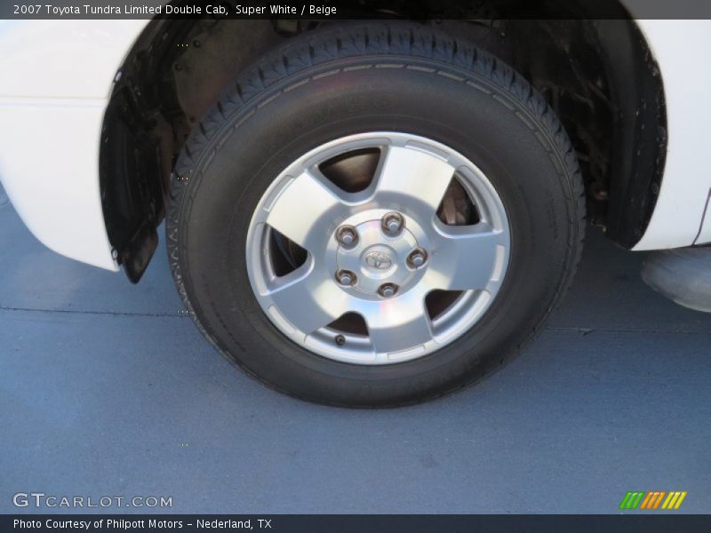 Super White / Beige 2007 Toyota Tundra Limited Double Cab