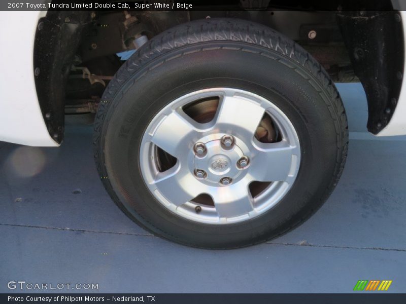 Super White / Beige 2007 Toyota Tundra Limited Double Cab