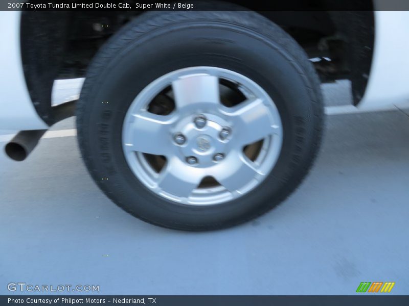 Super White / Beige 2007 Toyota Tundra Limited Double Cab