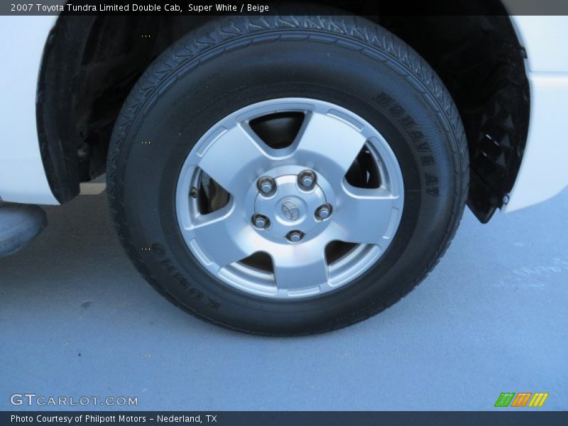 Super White / Beige 2007 Toyota Tundra Limited Double Cab