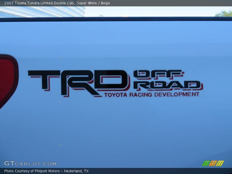 Super White / Beige 2007 Toyota Tundra Limited Double Cab