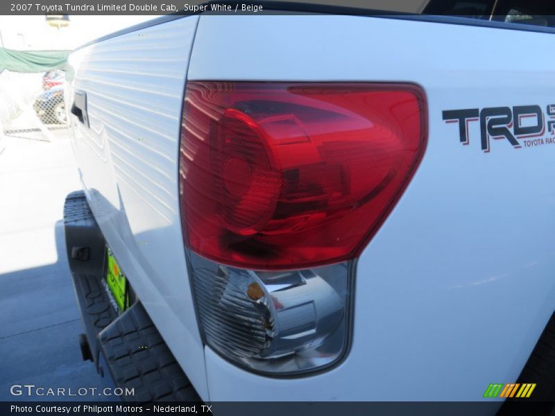 Super White / Beige 2007 Toyota Tundra Limited Double Cab