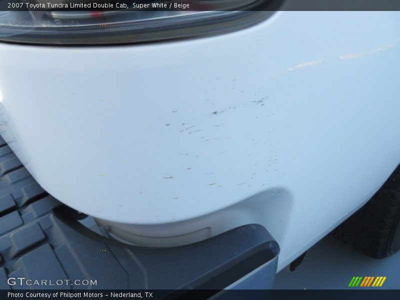 Super White / Beige 2007 Toyota Tundra Limited Double Cab