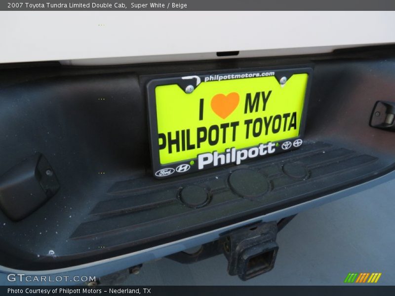 Super White / Beige 2007 Toyota Tundra Limited Double Cab
