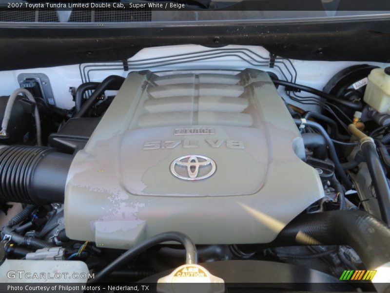 Super White / Beige 2007 Toyota Tundra Limited Double Cab