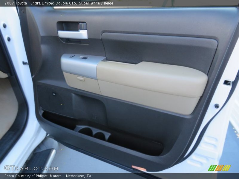 Super White / Beige 2007 Toyota Tundra Limited Double Cab