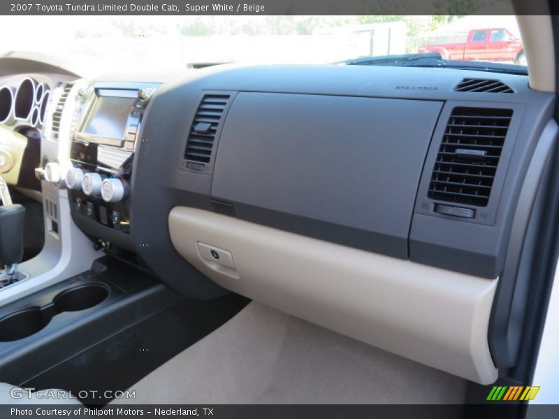 Super White / Beige 2007 Toyota Tundra Limited Double Cab