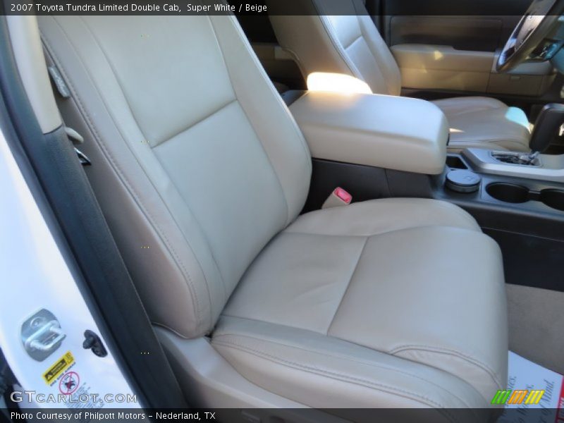 Super White / Beige 2007 Toyota Tundra Limited Double Cab
