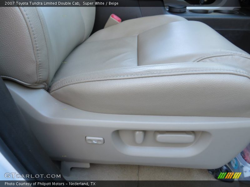 Super White / Beige 2007 Toyota Tundra Limited Double Cab