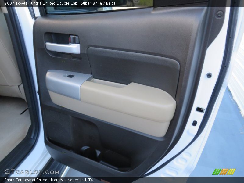 Super White / Beige 2007 Toyota Tundra Limited Double Cab