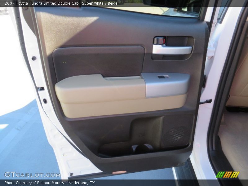 Super White / Beige 2007 Toyota Tundra Limited Double Cab