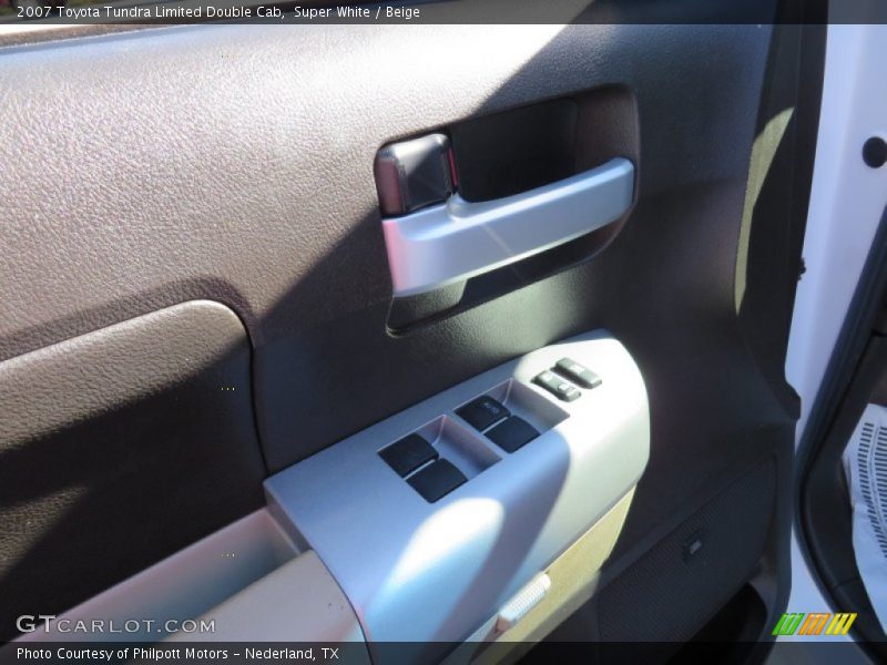Super White / Beige 2007 Toyota Tundra Limited Double Cab