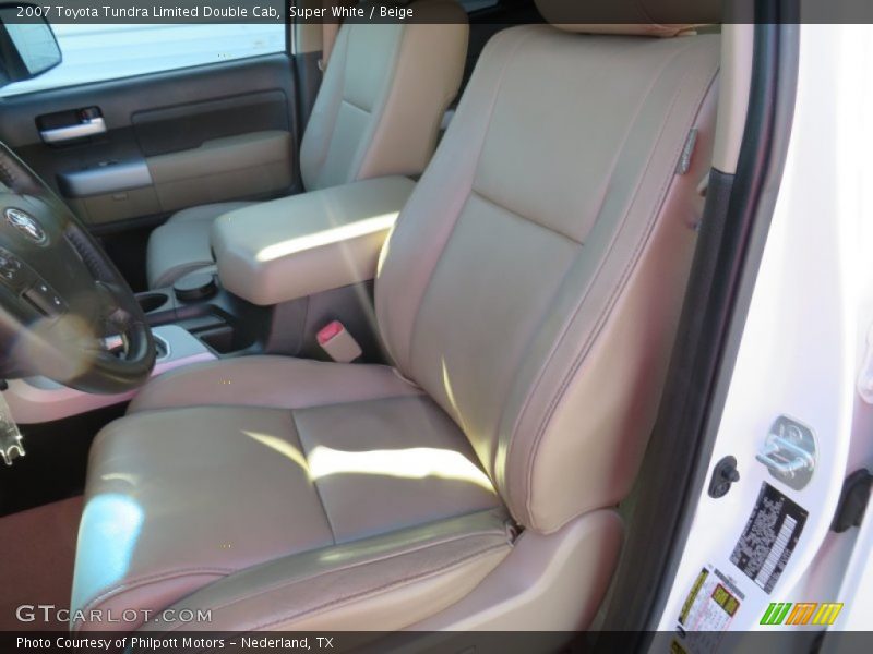 Super White / Beige 2007 Toyota Tundra Limited Double Cab