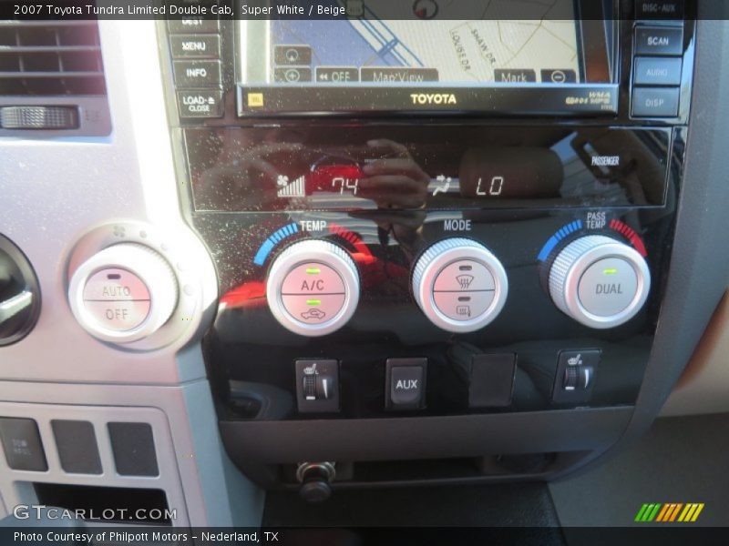 Super White / Beige 2007 Toyota Tundra Limited Double Cab