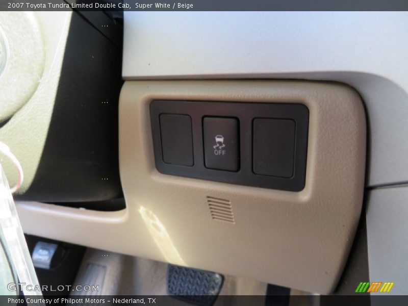 Super White / Beige 2007 Toyota Tundra Limited Double Cab