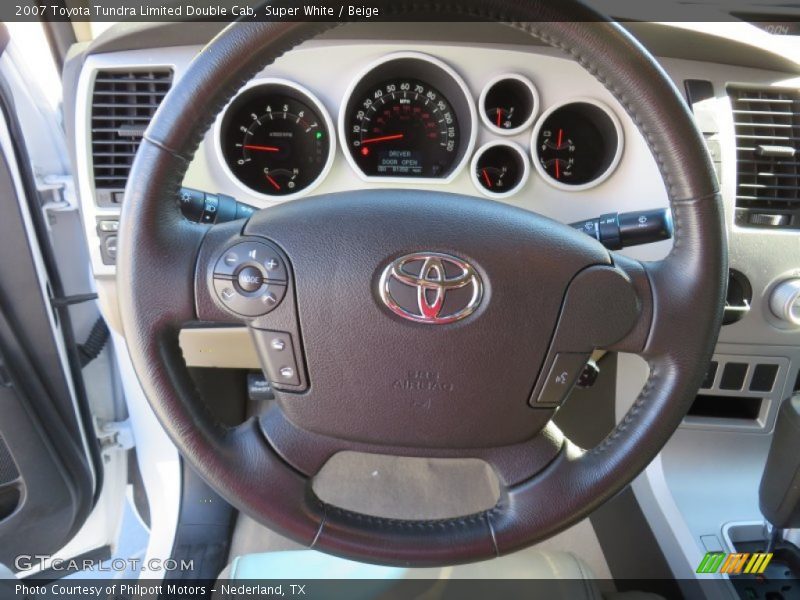 Super White / Beige 2007 Toyota Tundra Limited Double Cab