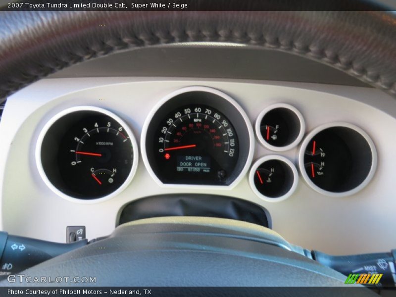 Super White / Beige 2007 Toyota Tundra Limited Double Cab