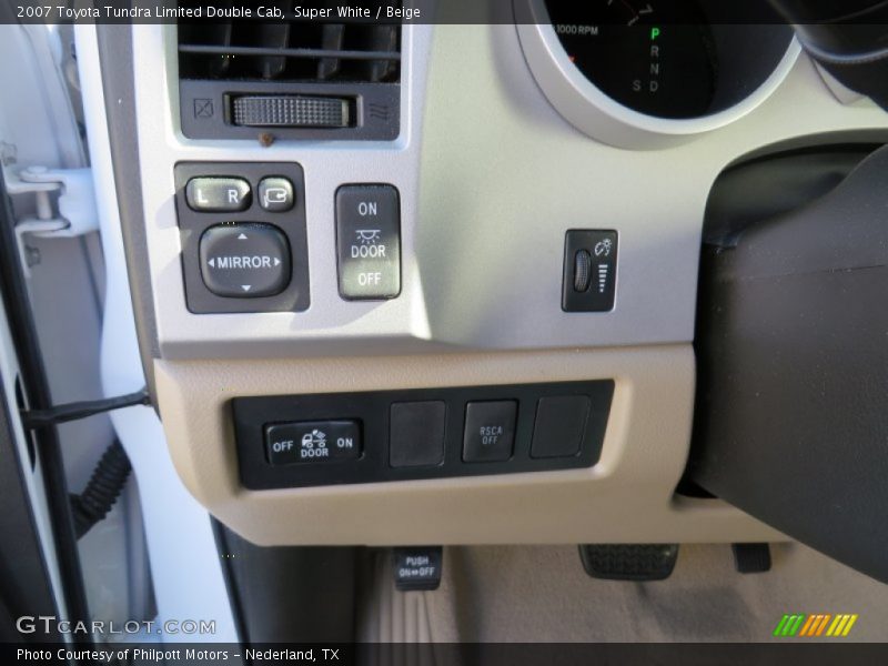 Super White / Beige 2007 Toyota Tundra Limited Double Cab