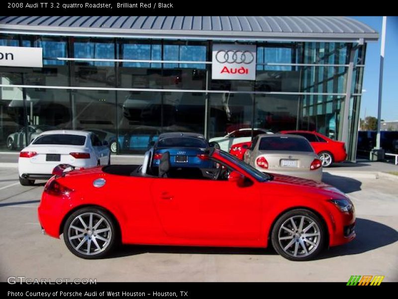 Brilliant Red / Black 2008 Audi TT 3.2 quattro Roadster