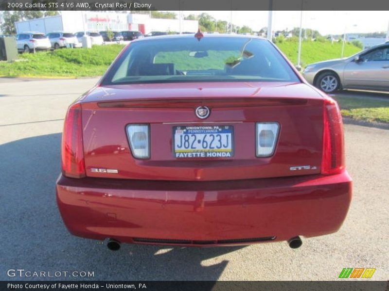 Crystal Red / Ebony 2009 Cadillac STS 4 V6 AWD