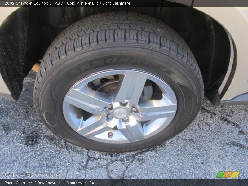 Gold Mist Metallic / Light Cashmere 2009 Chevrolet Equinox LT AWD