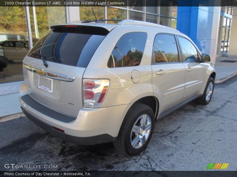 Gold Mist Metallic / Light Cashmere 2009 Chevrolet Equinox LT AWD