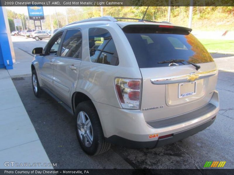 Gold Mist Metallic / Light Cashmere 2009 Chevrolet Equinox LT AWD