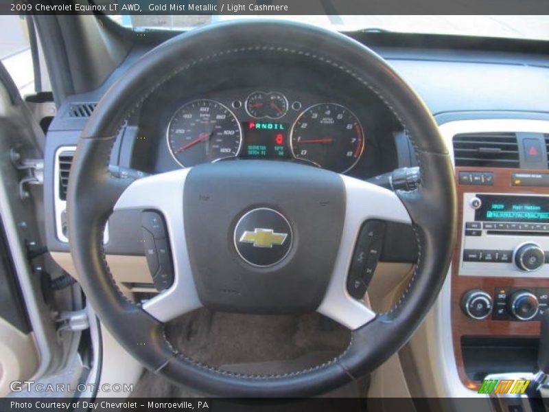 Gold Mist Metallic / Light Cashmere 2009 Chevrolet Equinox LT AWD