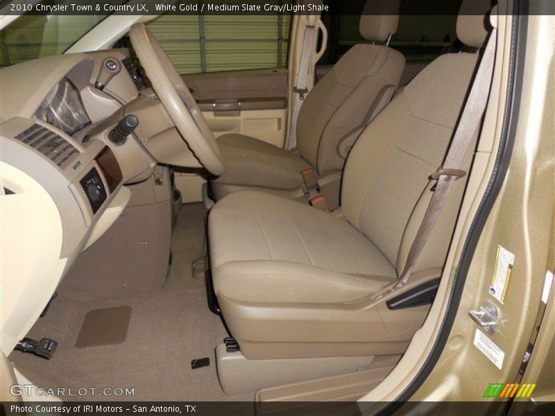 White Gold / Medium Slate Gray/Light Shale 2010 Chrysler Town & Country LX