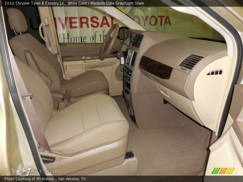 White Gold / Medium Slate Gray/Light Shale 2010 Chrysler Town & Country LX