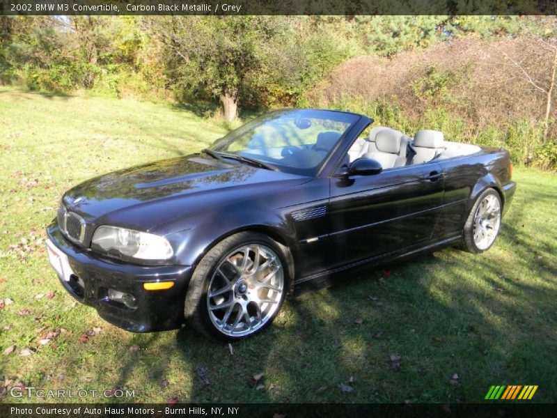 Carbon Black Metallic / Grey 2002 BMW M3 Convertible