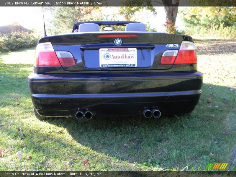 Carbon Black Metallic / Grey 2002 BMW M3 Convertible