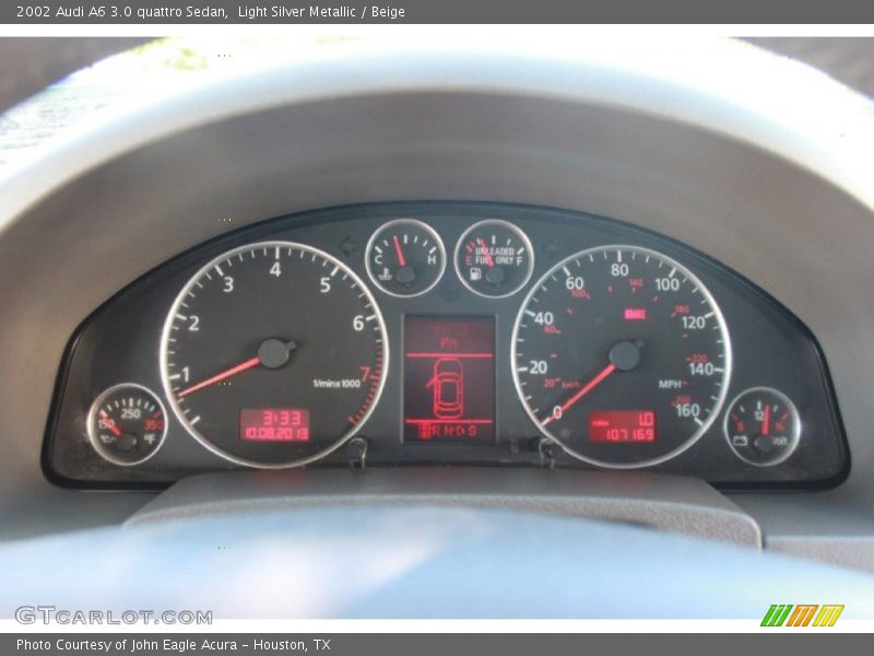 Light Silver Metallic / Beige 2002 Audi A6 3.0 quattro Sedan