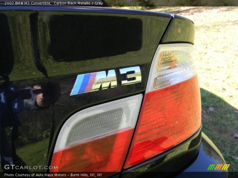 Carbon Black Metallic / Grey 2002 BMW M3 Convertible