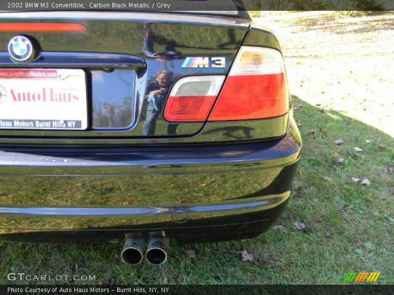 Carbon Black Metallic / Grey 2002 BMW M3 Convertible