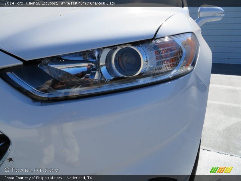 White Platinum / Charcoal Black 2014 Ford Fusion SE EcoBoost