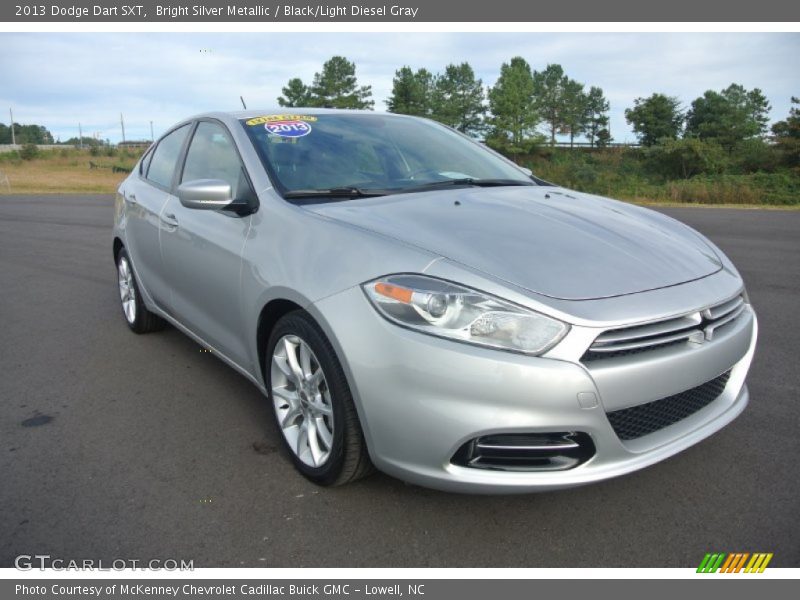 Bright Silver Metallic / Black/Light Diesel Gray 2013 Dodge Dart SXT
