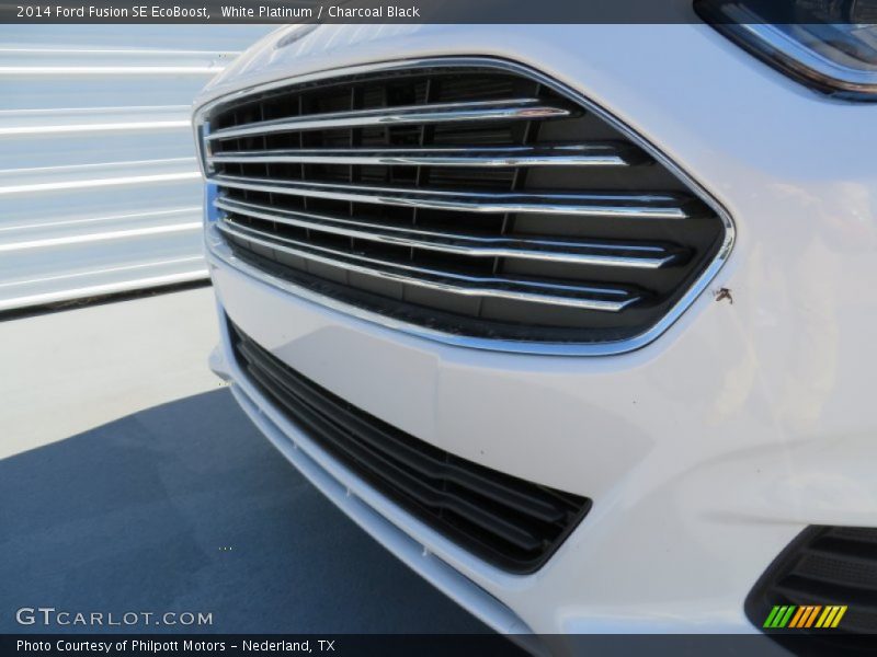 White Platinum / Charcoal Black 2014 Ford Fusion SE EcoBoost