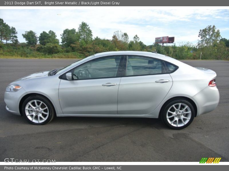 Bright Silver Metallic / Black/Light Diesel Gray 2013 Dodge Dart SXT