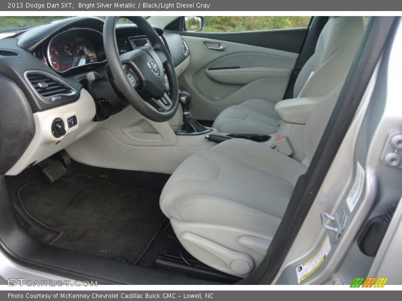 Bright Silver Metallic / Black/Light Diesel Gray 2013 Dodge Dart SXT